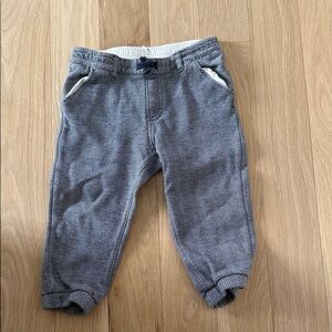 Janie and Jack Navy Herringbone Joggers